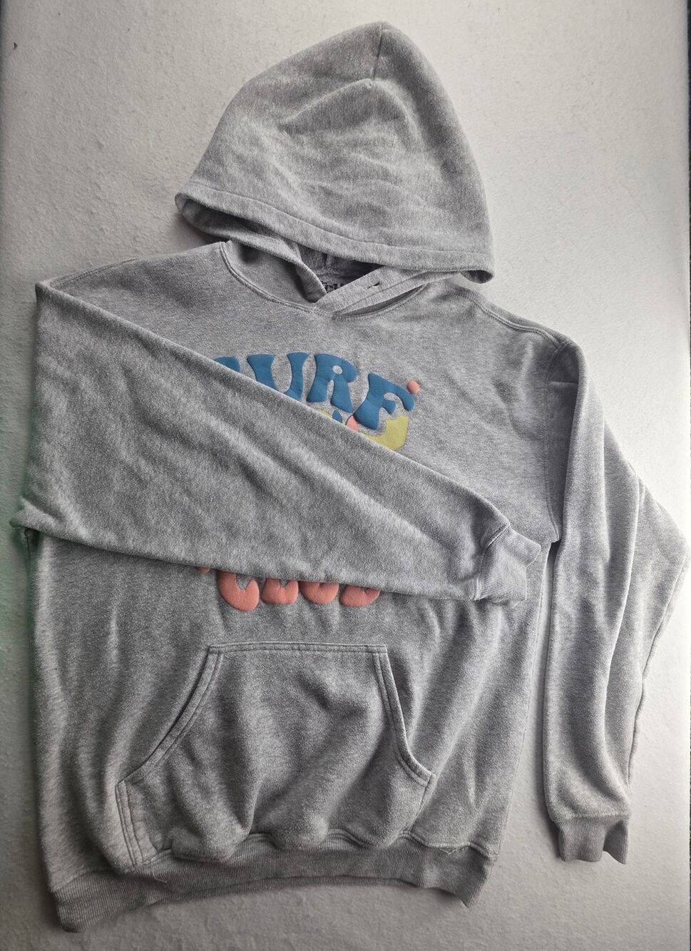 Disney Stich Gray Surf Club Pullover Hoodie Size Small